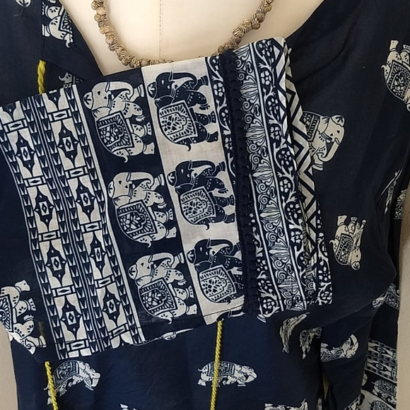 COPY - French Curve Navy Elephant Tunic - Picture 3 of 3